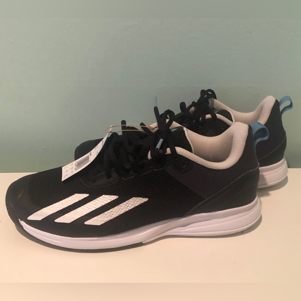 Adidas Mens Courtflash Speed Tennis Shoes Black And White New No Box 11 & 12